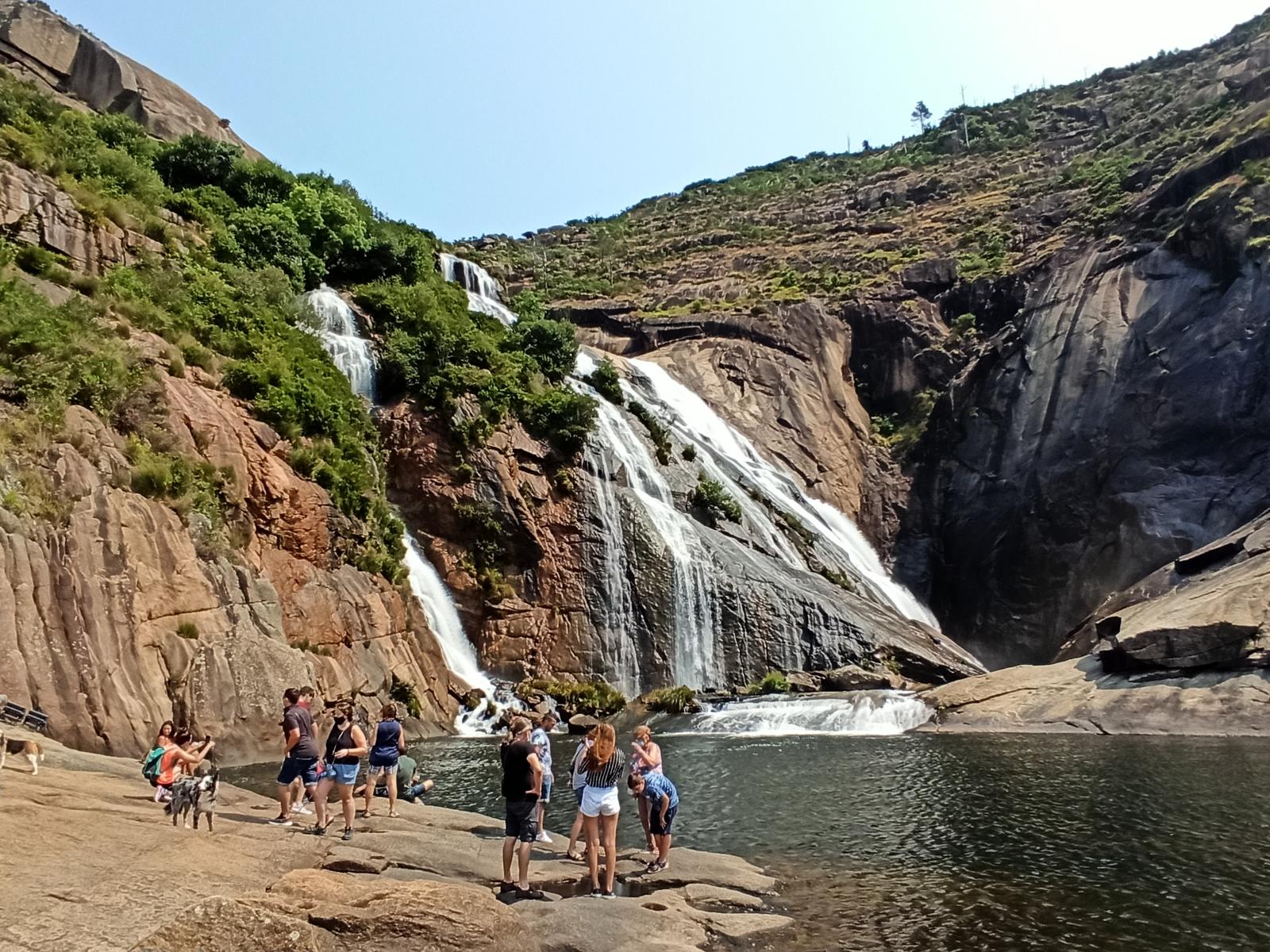 Ézaro Waterfall, unique in Europe, on the route to Finisterre by motorcycle