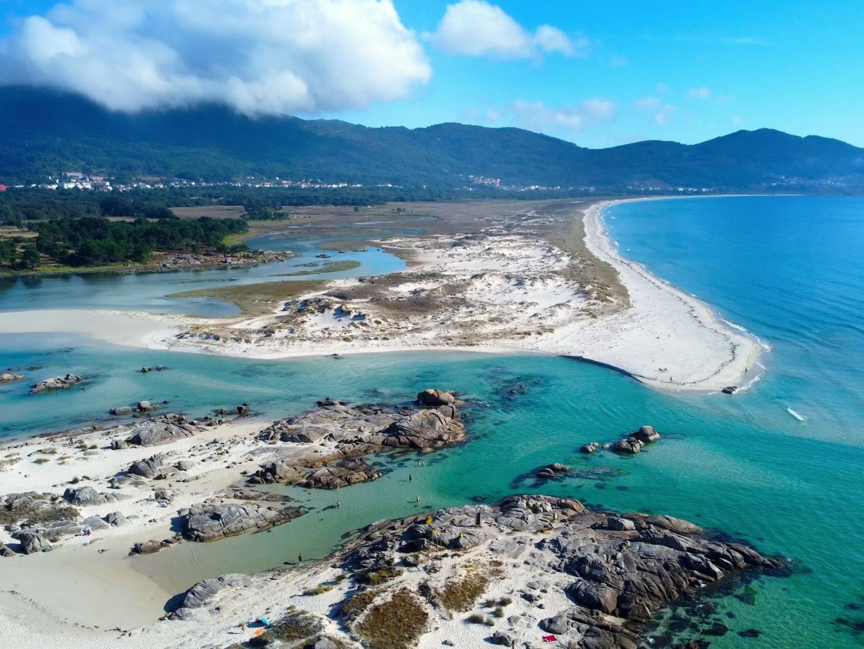 Carnota Beach on the motorcycle route to Finisterre