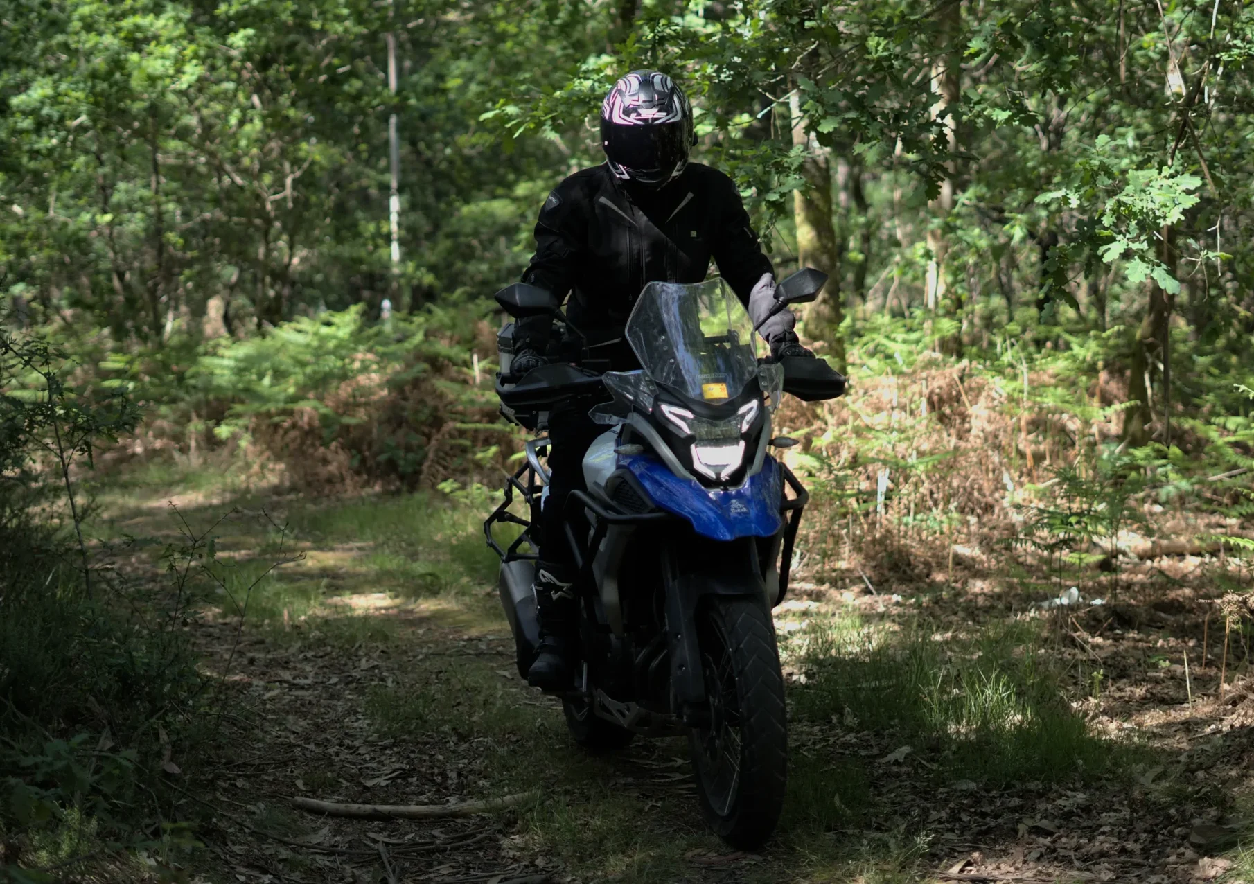 Macbor Montana XR5 for rent in Santiago de Compostela for off-road routes in Galicia