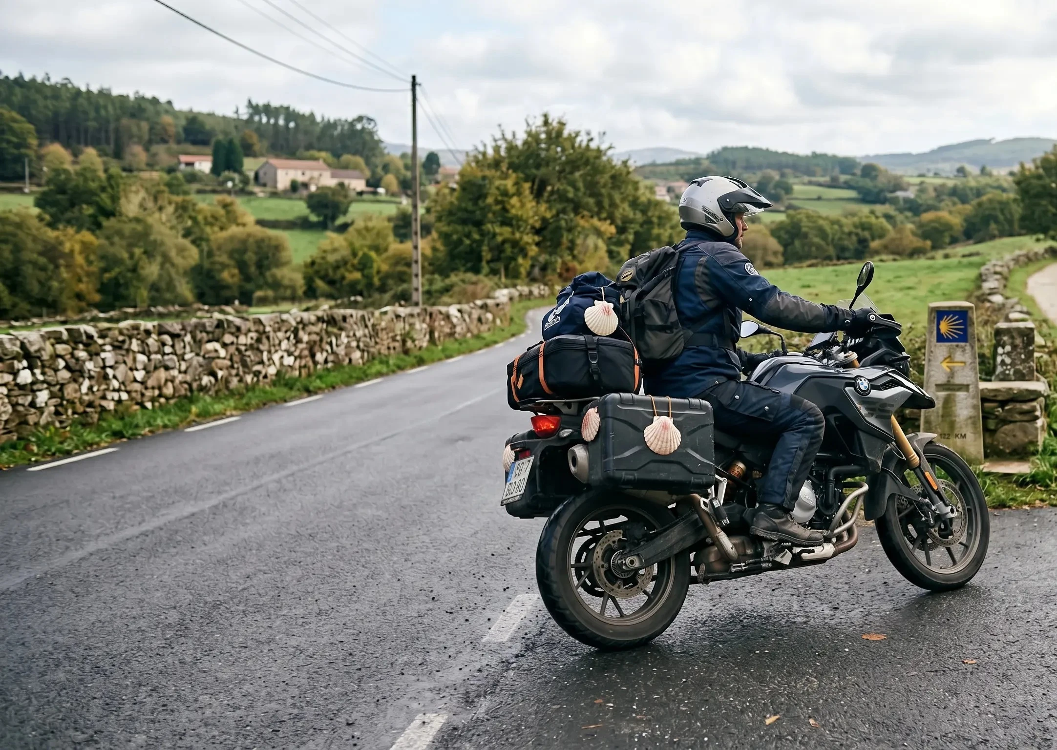 Motorcycle route to Santiago de Compostela